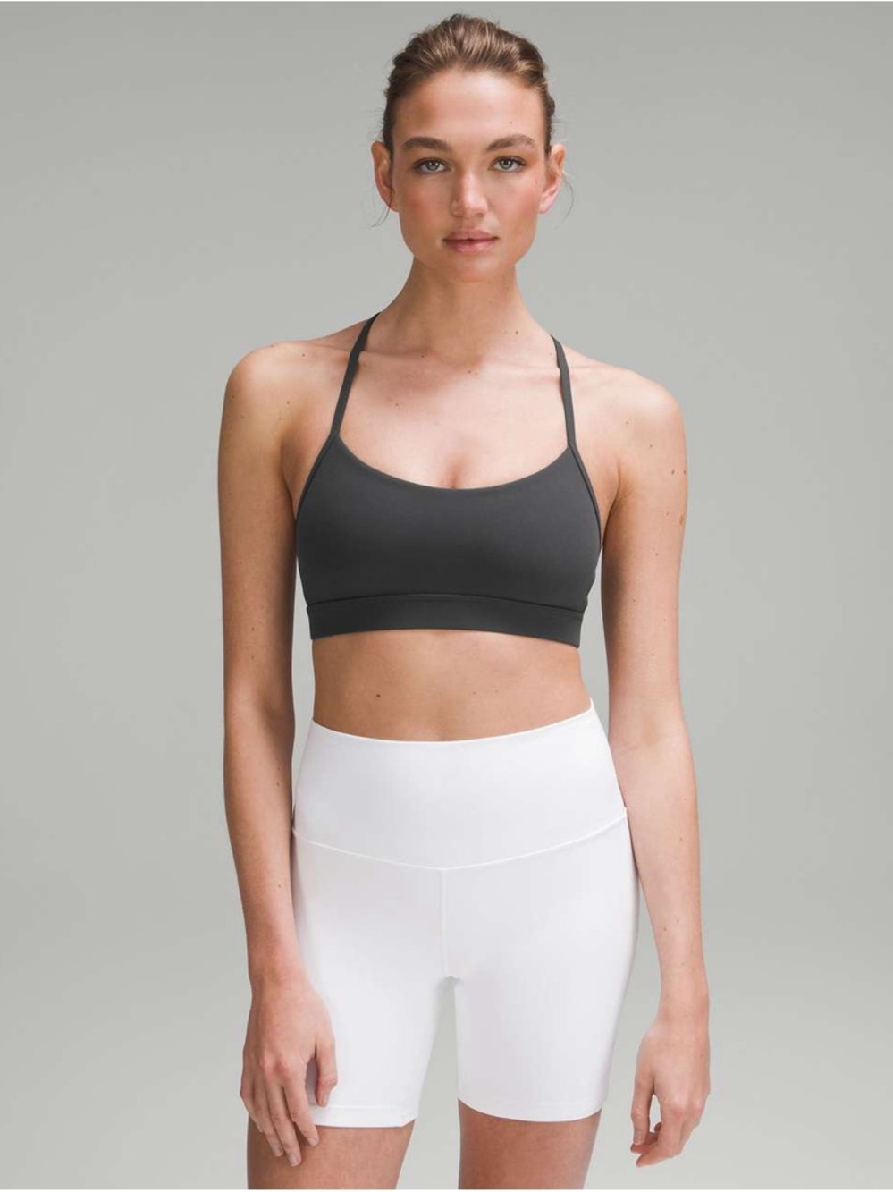 Lululemon Flow Y Bra Nulu Dark Grey Size 6